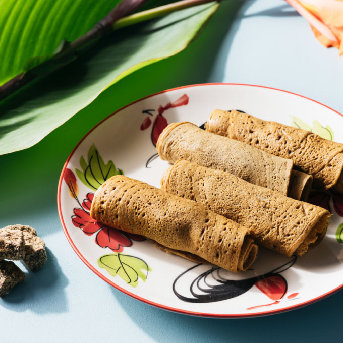 九州パンケーキやさしい黒糖でつくる 沖縄の郷土菓子“ちんびん”
