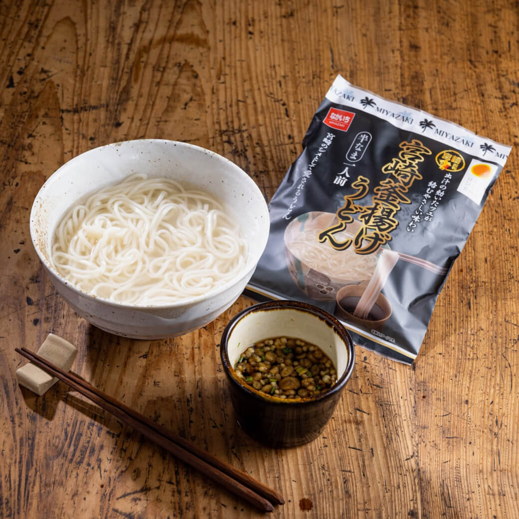 【送料込】種類が選べる！「宮崎辛麺」「宮崎釜揚げうどん」2袋セット(中一本店)【ポスト投函】